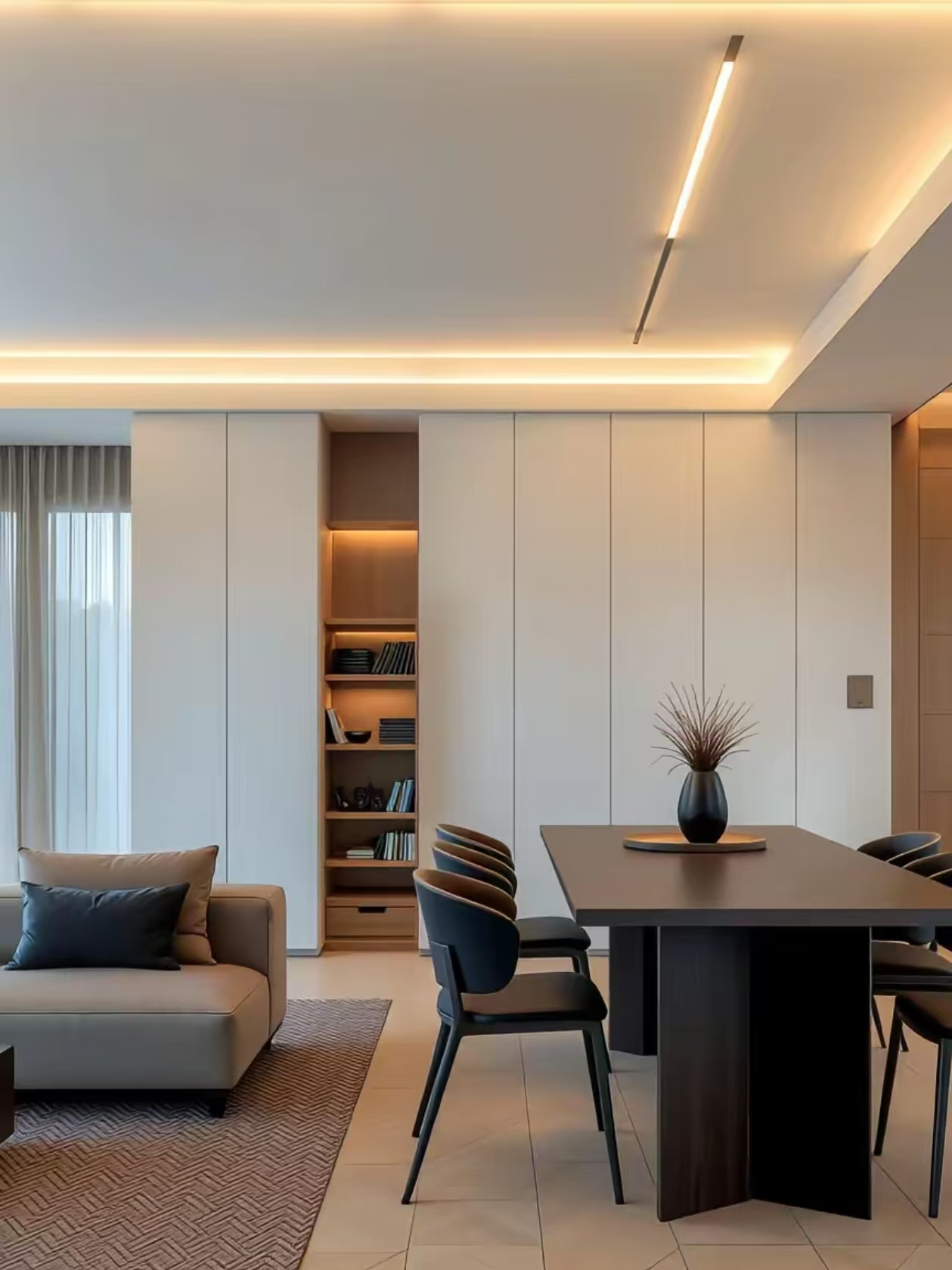 原木质感与隐形收纳